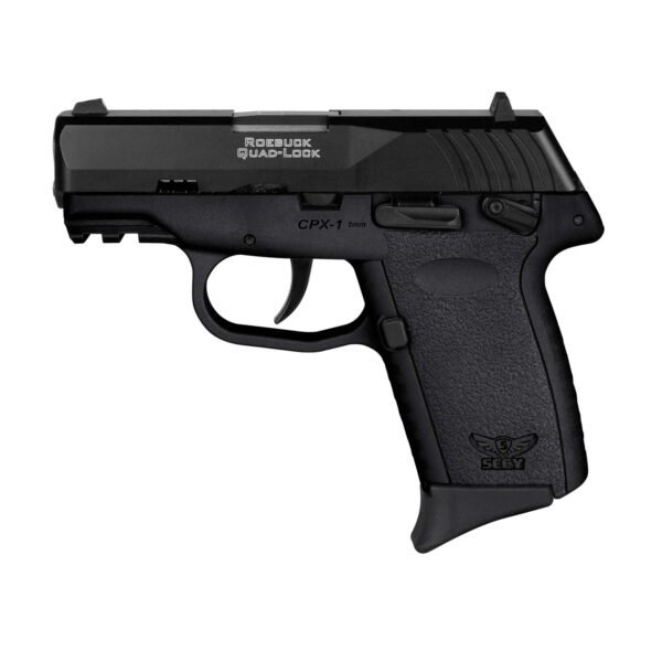 SCCY CPX-1 Gen 3 9mm Pistol, 3.1" Barrel, 3 Dot Sights, Black - CPX1CBBKG3