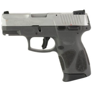 Taurus G2C 9mm Pistol, 3.26" Barrel, Adjustable Sights, Gray, Silver - 1G2C93912G
