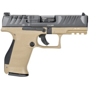 Walther PDP 9mm Pistol, 4" Barrel, Adjustable Sights, Black, Tan - 2858444