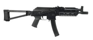 PSA AK-V 9mm MOE ALG Railed Triangle Side Folding Pistol, Black