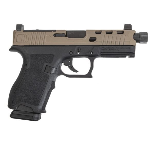 PSA Dagger Compact 9mm Pistol With SWRV2 RMR Slide & Threaded Barrel, FDE, 2-Tone (Rear Sight Rear)