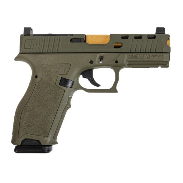 PSA Dagger Full Size - S 9mm Pistol With SWRV2 RMR Slide & TiN Non-Threaded Barrel, Sniper Green