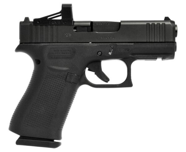 Glock 43X MOS 3.39" 9mm Pistol With Shield Red Dot Sight, Black - UX4350201FRMOSC