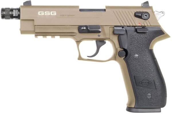 GSG Firefly .22LR 4.9"Barrel Flat Dark Earth Pistol with Threaded Barrel - GERG2210TFFT