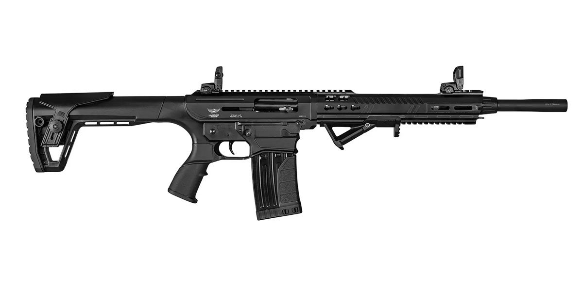 Landor Arms AR12 Semi Automatic 12 Gauge Shotgun, Black - LND117