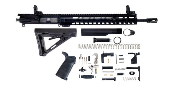 PSA 16" Mid-Length Pencil 5.56 NATO 1/7 Nitride 13.5" Lightweight M-Lok MOE EPT Rifle Kit w/ MBUS Sight Set