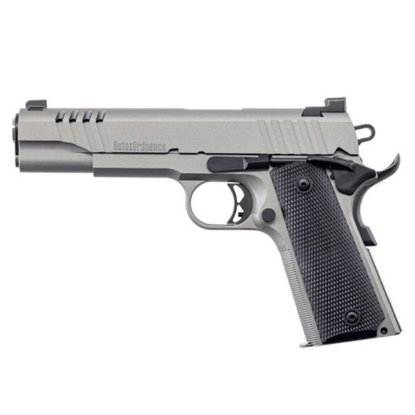 Auto Ordnance 1911 5" 7rds .45 ACP Pistol With Night Sights,  Stainless Steel - 1911TCAC6N