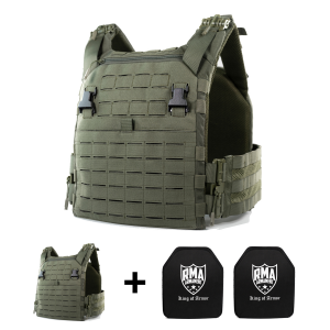 Level 4 Sierra Body Armor Kit - 10x12 Single-Curve (Model 1155) - OD Green