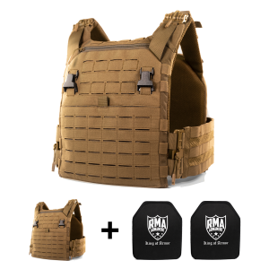 Level 4 Sierra Body Armor Kit - 10x12 Single-Curve (Model 1155) - Coyote