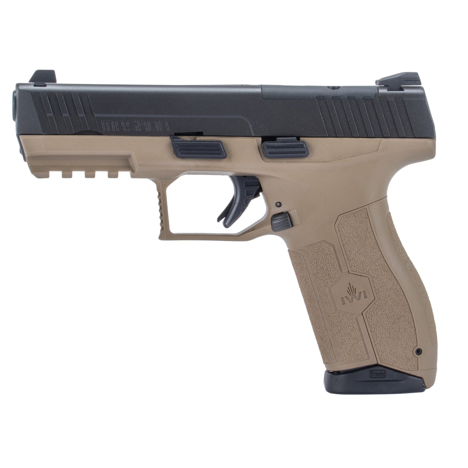 IWI Masada 9mm 4.60" 10rds, Flat Dark Earth - M9ORP10TFD