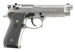 Beretta 92FS INOX 9mm Pistol, 4.9" Barrel, Silver - JS92F510
