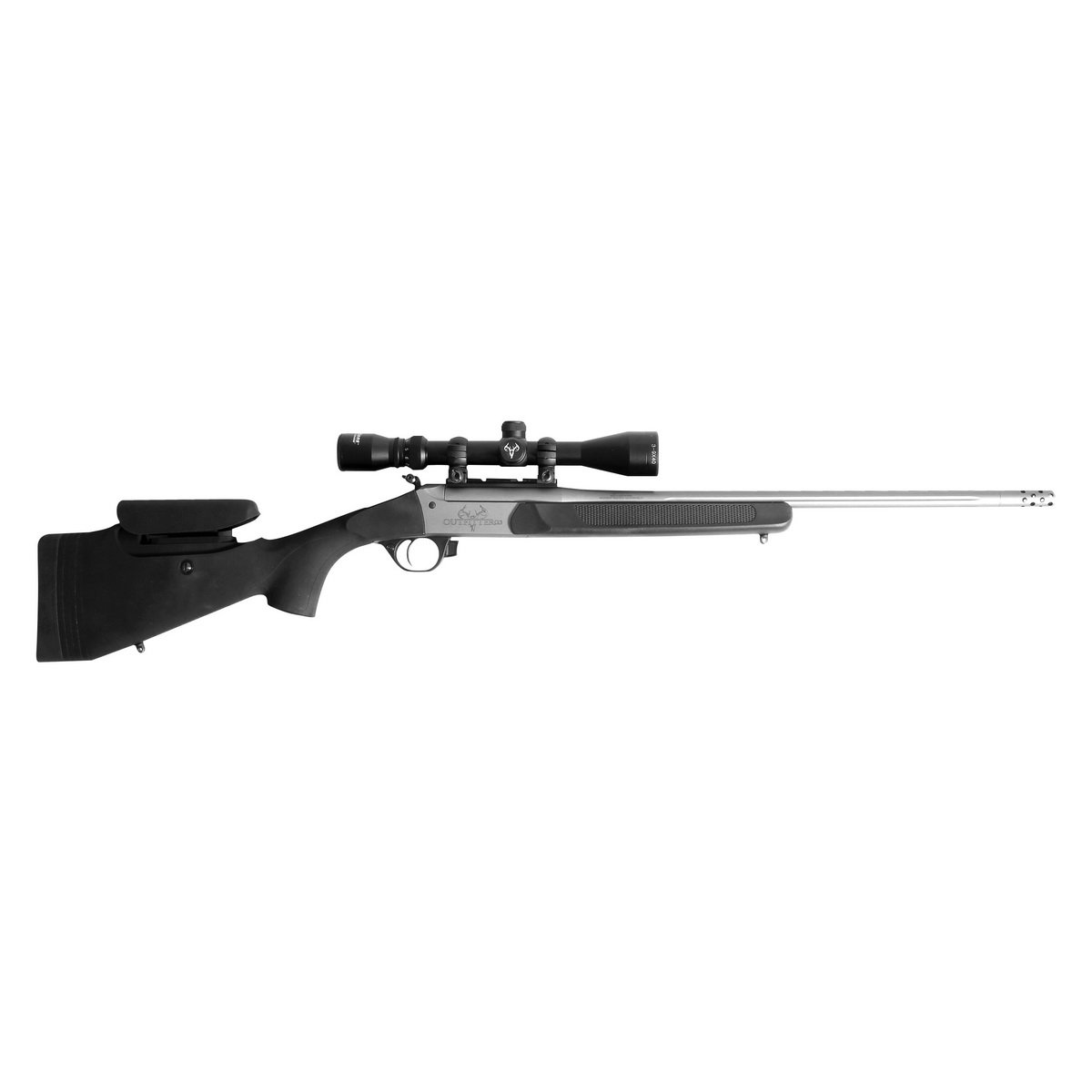 Traditions Outfitter G3 Pro .450 Bushmaster Break Action Rifle, Black - Tactical Black Finish for Rugged Use - CR9-456650T