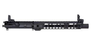 PSA 10.5" 5.56 Lightweight M-lok Slant 12" Upper With MBUS Sight Set, BCG, CH, & Fluted Flash Can - 516447012