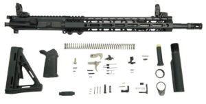 PSA 16" 5.56 NATO 1:7 Midlength Nitride 13.5" Lightweight M-Lok MOE+ EPT Rifle Kit w/ MBUS Sight Set