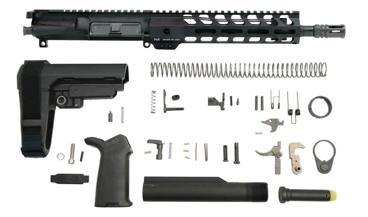 PSA 10.5" Carbine-Length 5.56 NATO 1:7 Nitride 9" Lightweight M-Lok MOE+ EPT SBA3 Pistol Kit