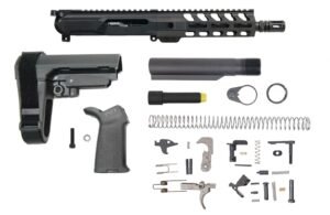PSA Gen4 8" 9mm 1/10 Nitride 7" Lightweight M-lok Railed MOE EPT SBA3 Pistol Kit