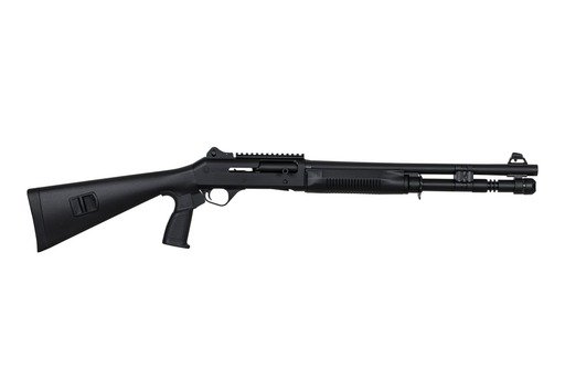 Panzer Arms M4 Tactical 12 Gauge Shotgun 18.5" Semi Auto, Black - PAM4TSSB