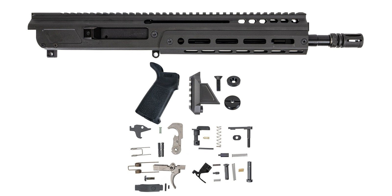 PSA Upper JAKL, 10.5" 5.56 NATO 1:7 Nitride, With BCG and Lower Build Kit, JAKL Smoke MOE EPT w/o Brace, Smoke