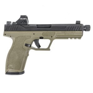 PSA 5.7 Rock Optics Ready Pistol With Threaded Barrel & Holosun 407k Reflex Sight, Two-Tone Sniper Green