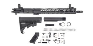 PSA 16" Mid-Length 5.56 NATO 1:7 Nitride 15" Lightweight M-Lok Classic Rifle Kit With MBUS Sight Set