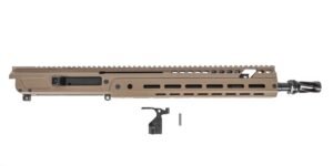 PSA JAKL 14.5" Rifle length Upper Assembly 5.56 NATO 1:7 Nitride w/Knurled CH, BCG HUXWRX Flash Hider, FDE