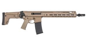 PSA 14.5" JAKL Rifle Length 5.56 1:7 Nitride HUXWRX Flash Hider MOE SL EPT F5 Stock Rifle, FDE