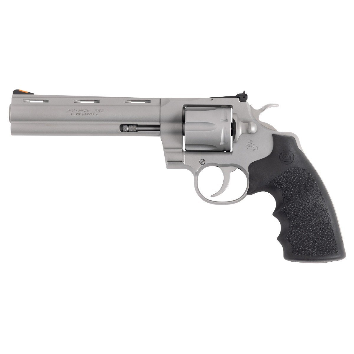 Colt Python 6" 6rd .357 Magnum Revolver, Stainless w/ Hogue Grip - PYTHON-SM6RTS
