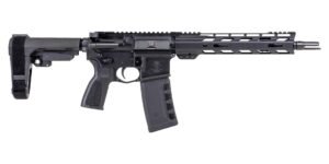 PSA "Sabre" Forged 10.5" 5.56 FN CHF CL with 10" Knurled Slant Rail Pistol w/SBA-3 Brace - Black