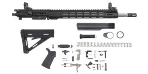 PSA 18" Rifle-Length .223 Wylde 1/7 Stainless Steel 15" Lightweight Hex M-lok MOE EPT Rifle Kit w/MBUS Sight Set