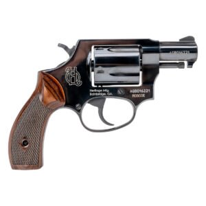 Heritage Roscoe .38 Special +P 2" 5rd Revolver, Black w/ Wood Grip - HR38B2W
