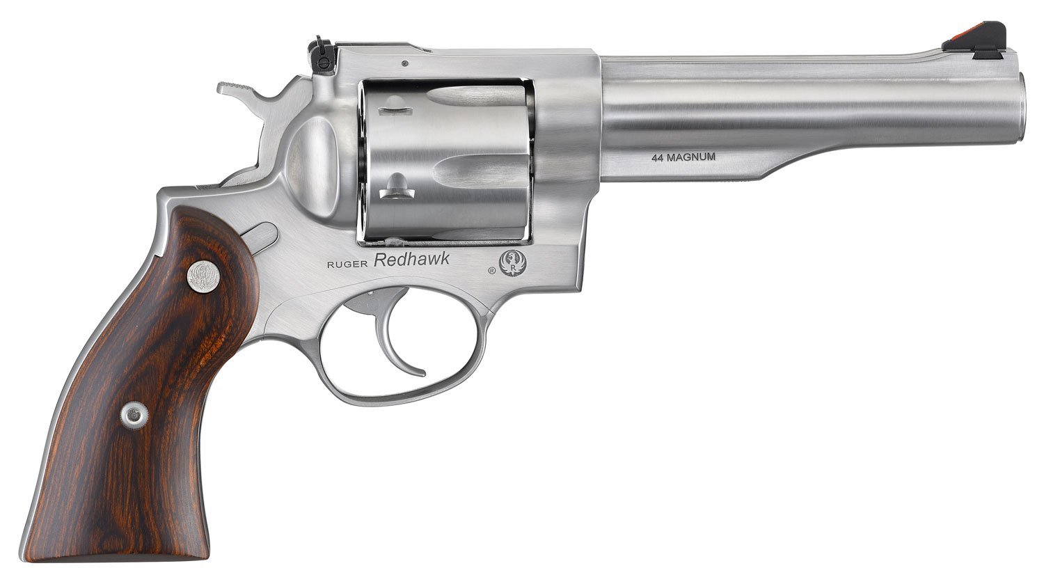 Ruger Redhawk .44 Mag Revolver, 5.5" Barrel, Adjustable Rear & Ramp Front Sights, Silver - 5043