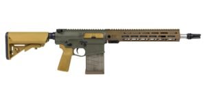 PSA Sabre-10A1 Billet 14.5" 6.5 Creedmoor Mid-Length Rifle w/ SilencerCo ASR Mount - Moss Green/Burnt Bronze Rail