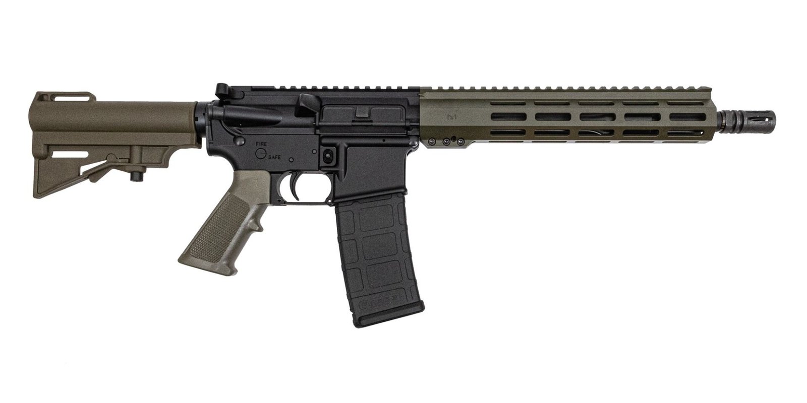 PSA 11.5" 5.56 NATO 1/7 Nitride 10.5" Hex M-Lok Classic HAR-15 Pistol, ODG