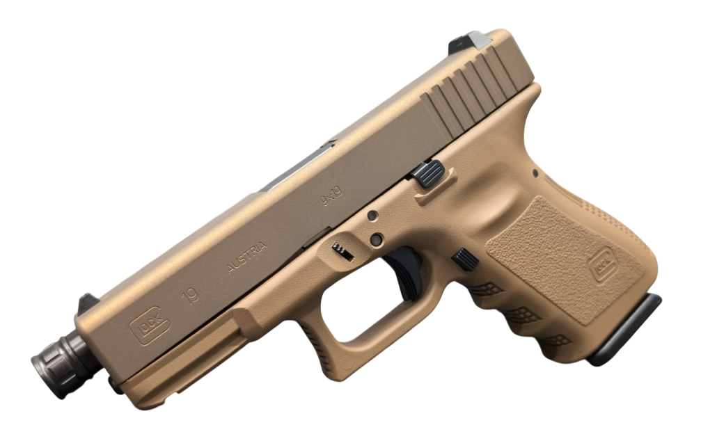 Glock 19 Gen3 4.01" 9mm (2)15rd Pistol, 2 Tone Tactical