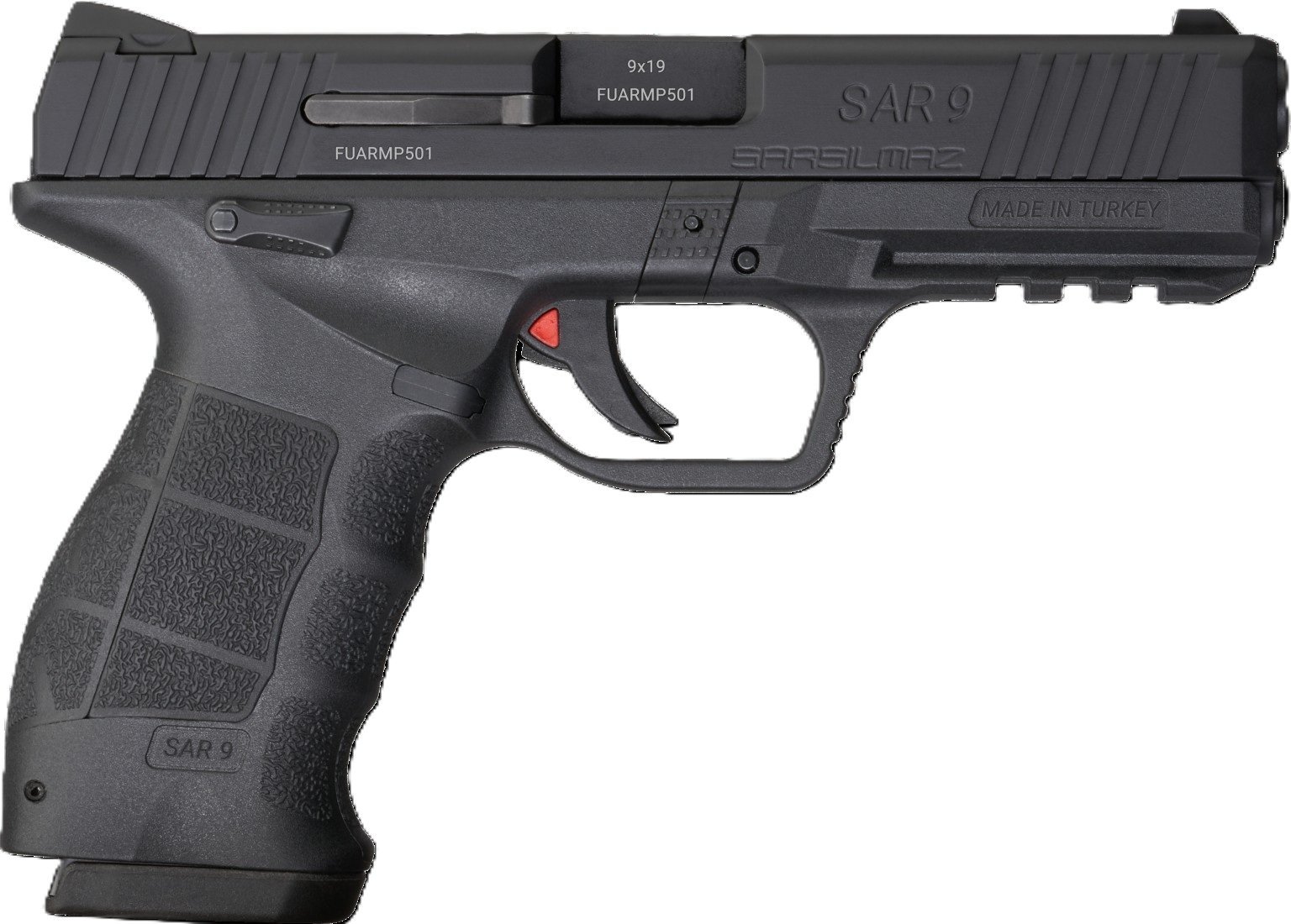 SAR USA SAR9 9mm 4.4" 17rd Optic Ready Pistol, Black - SAR9RDBL