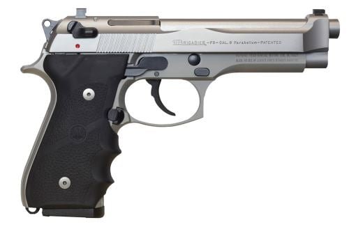 Beretta 92FS Brigadier INOX 9mm 4.9" 15rd Pistol, Stainless Steel - J92F560M