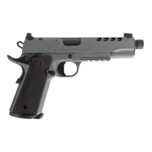 Tisas USA 1911 Night Stalker SF 9mm 5" 8rd Pistol, Platinum Gray