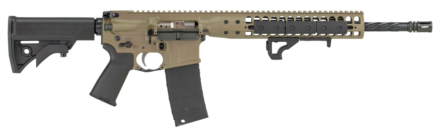 LWRC IC DI Standard 5.56 Semi-Auto AR-15 Rifle 6 Position Stock, FDE - ICDIRCK16