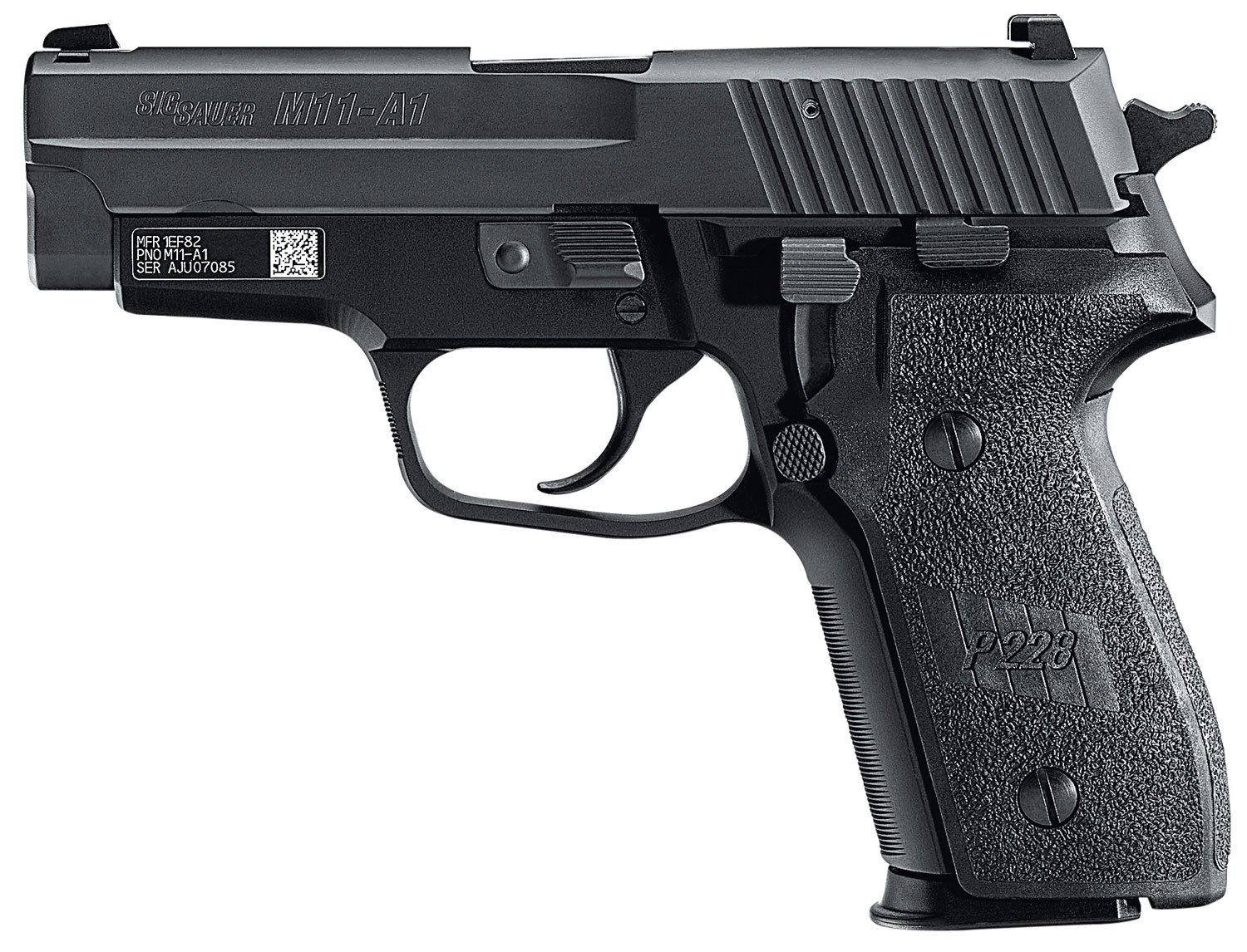 Sig Sauer M11-A1 Compact 9mm Semi-Automatic Pistol, Hardcoat Anodized Black - M11-A1-10