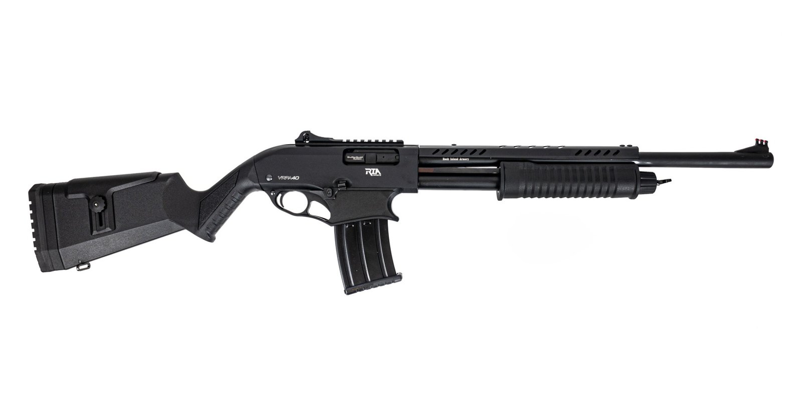 Rock Island VRPA40 12ga 5rd 20" Pump Shotgun, Marine Black- VRPA40