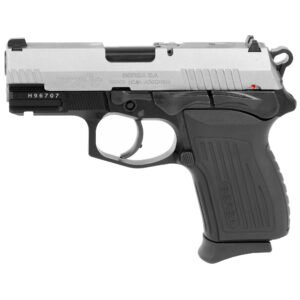 Bersa TPR9C Compact 9mm Pistol, 3.5" Barrel, Fixed Sights, Silver, Black - TPR9CDT