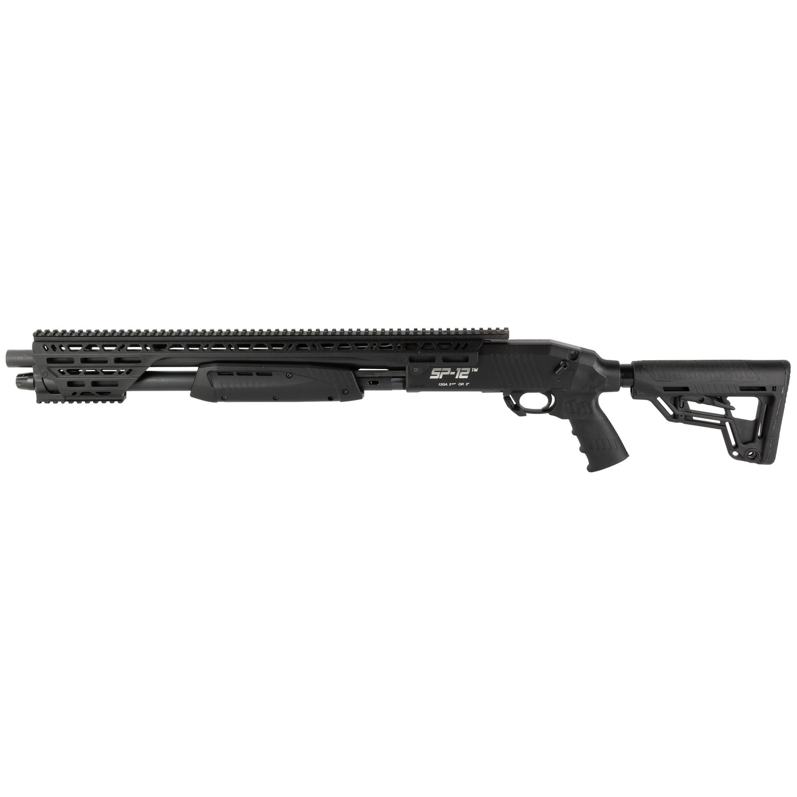 Standard MFG SP12 12 Gauge Pump Action Shotgun, 18.5" Barrel, Black - SP12