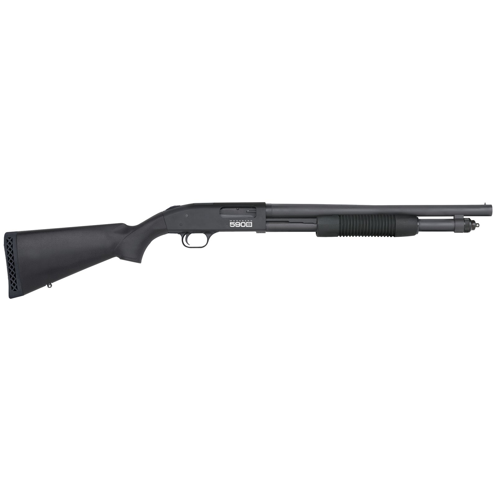 Mossberg 590S 12 Gauge Pump Action Shotgun, 18.5" Barrel, Blue - 51605