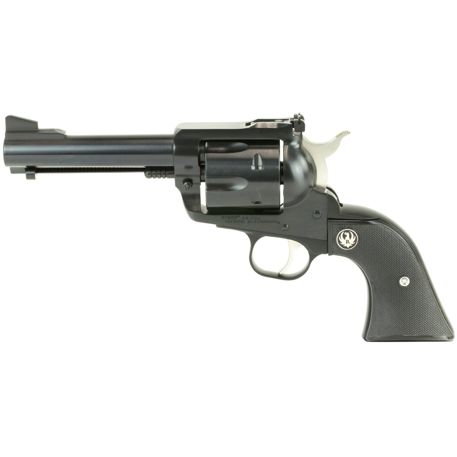 Ruger Blackhawk .45 ACP Revolver, 4.6" Barrel, Adjustable Rear & Ramp Front Sights, Blue - 446