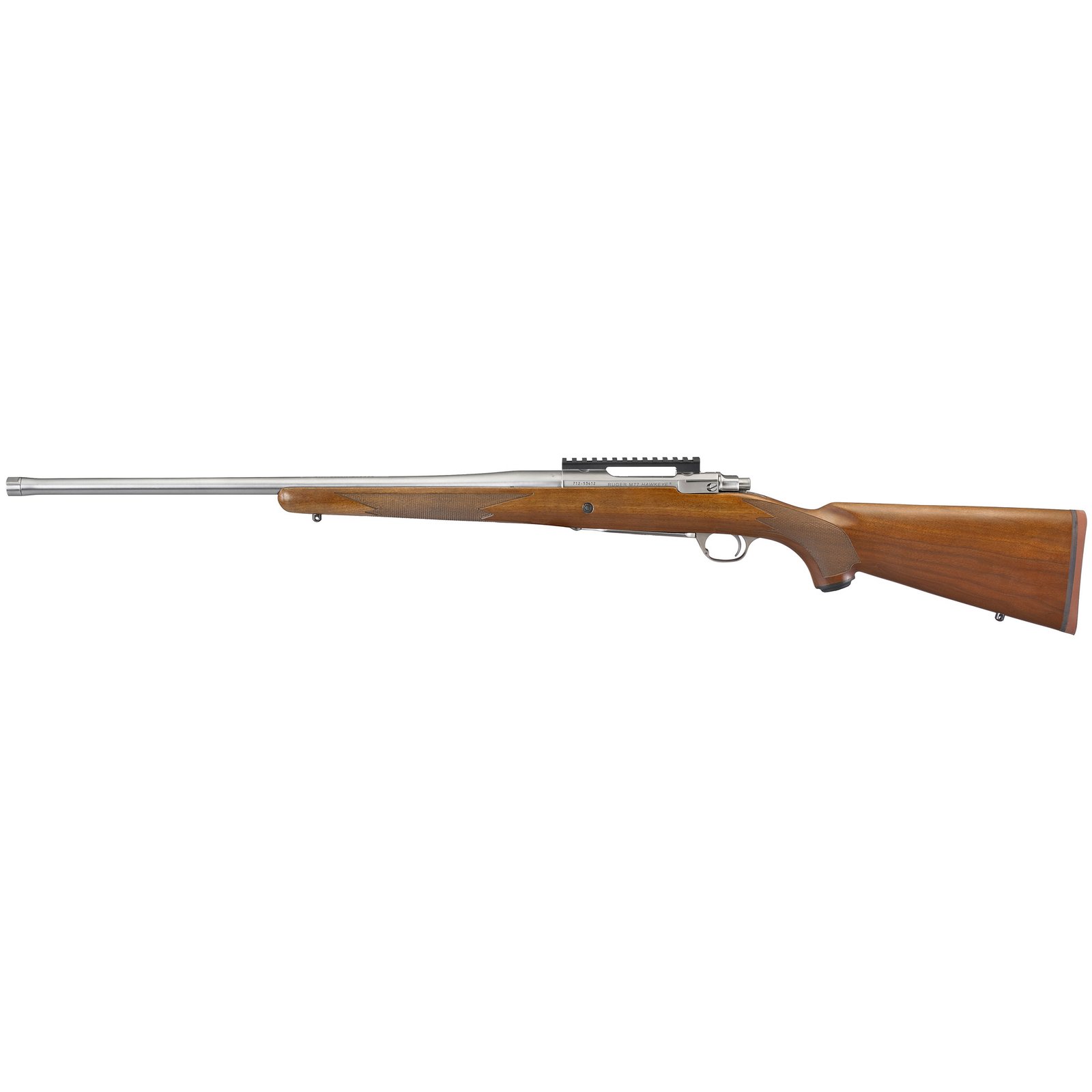 Ruger Hawkeye Hunter 7mm Remington Mag Bolt Action Rifle, 24" Barrel, Silver - 57124