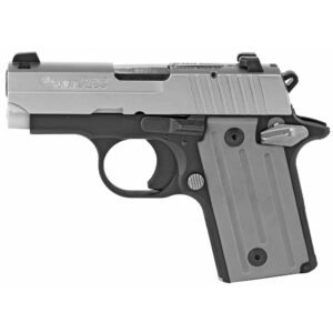 Sig Sauer P238 .380 ACP Pistol, 2.7" Barrel, Night Sights, Silver, Black - 238380TSS2CA