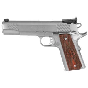 Springfield 9mm 1911 Pistol, 5" Barrel, Adjustable Sights, Silver - PI9134LCA
