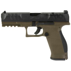 Walther PDP 9mm Pistol, 4.5" Barrel, Adjustable Rear Sights, Black, Green - 2858363