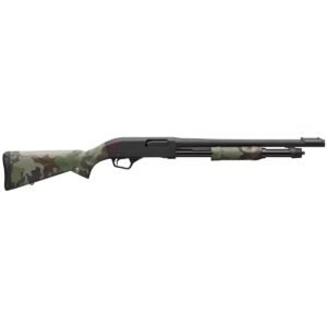 Winchester SXP Hybrid Defender Woodland 12 Gauge 18" Pump Action, Woodland Camouflage