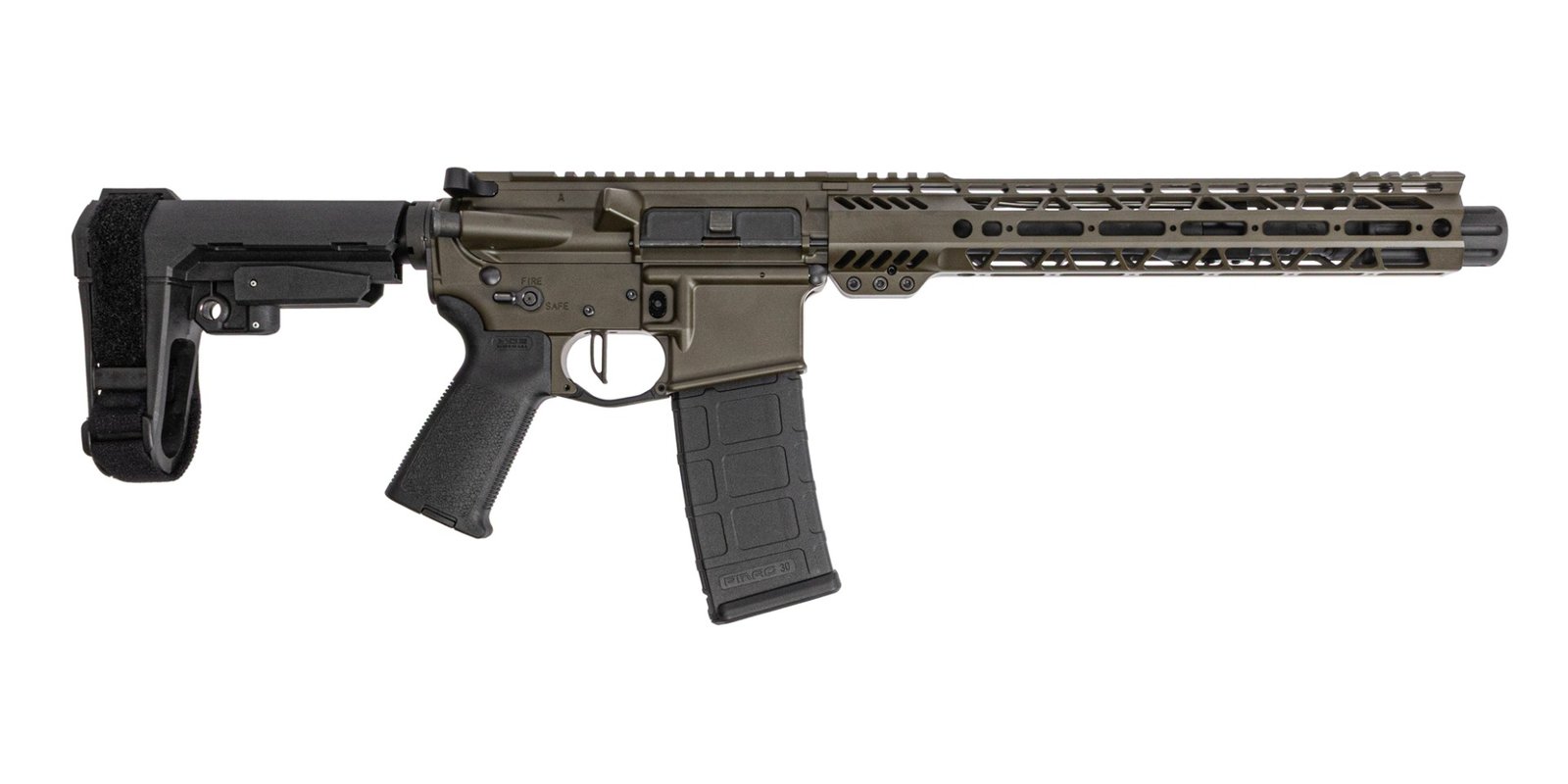PSA Custom 10.5" Carbine-Length 5.56 NATO 1/7 Nitride 12" Slant M-LOK Pistol w/ 3.5lb Flatbow FCG - ODG